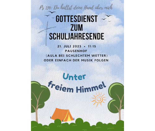 Einladung zum Abschlussgottesdienst